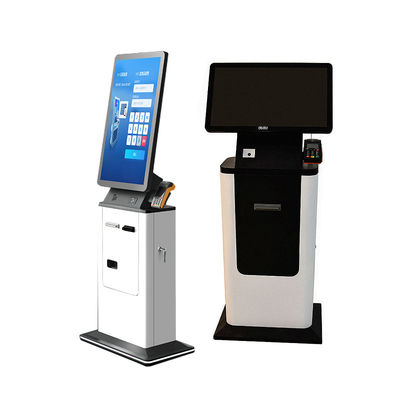 주문 32 인치 셀프 서비스 키오스크 기계 카드 디스펜서 현금 수락자 QR 코드 여권 스캐너 호텔 수표 지불 SDK 얼굴 online manufacture
