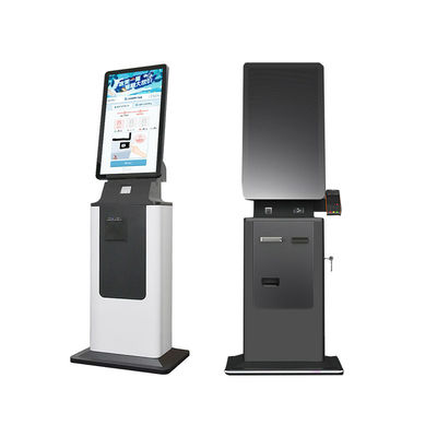 주문 27 32인치 셀프 체크인 현금 결제 터치 스크린 키오스크 SDK QR 바코드 스캐너 프린터 금속 케이스 바닥 서식 호텔 공항 online manufacture