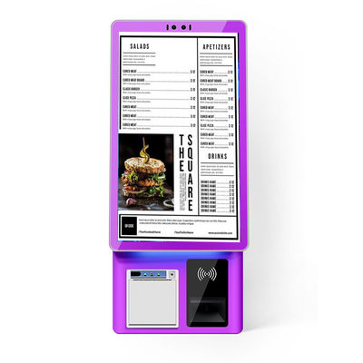 주문 Self Ordering Kiosk Restaurant 21.5inch Touch Screen Scan QR Code Ticket Printer POS Self Service Food Ordering Payment Kiosk online manufacture