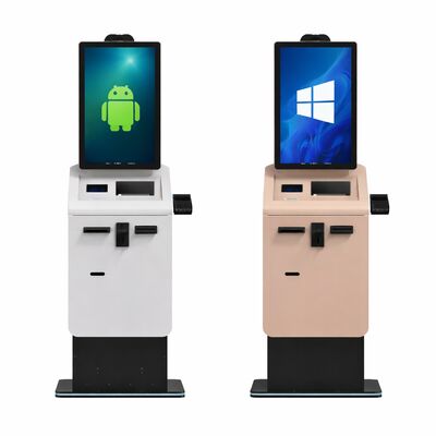 주문 셀프 서비스 결제 키오스크 기계 터치 스크린 인쇄 QR 스캐너 카드 리더 현금 동전 재활용 키오스크 터미널 online manufacture