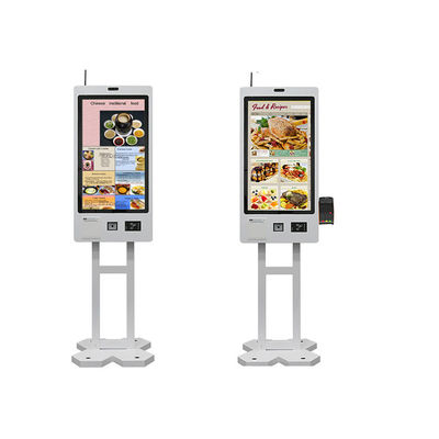 Customized 21.5inch POS System Floor Stand or Wall Mount Touch Screen Self Service Payment Food Ordering Kiosks for Restaurant