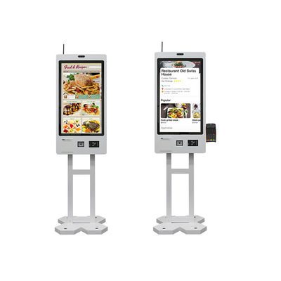 티켓 인쇄 및 RFID 리더 10 포인트 용량 터치 자율 주문 키오스크