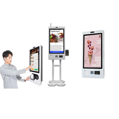 용량 터치 10 포인트 셀프 주문 키오스크 티켓 인쇄 Qr 스캐너 RFID 리더