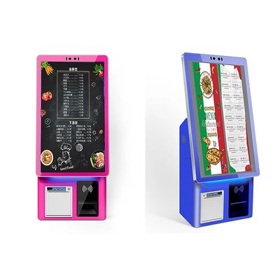 패스트 푸드 21.5 24 32 인치 터치 스크린 POS 셀프 체크아웃 머신 셀프 서비스 결제 주문 키오스크 레스토랑