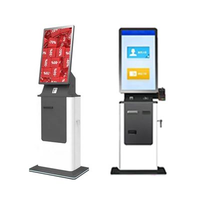 셀프 서비스 티켓 인쇄 카메라와 스캐너가 있는 결제 키오스크