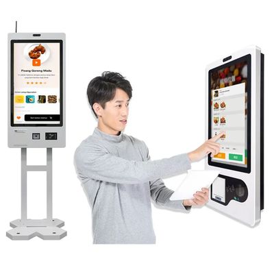 안전한 거래를 위해 QR 및 RFID 리더를 갖춘 바닥 서드 셀프 주문 키오스크